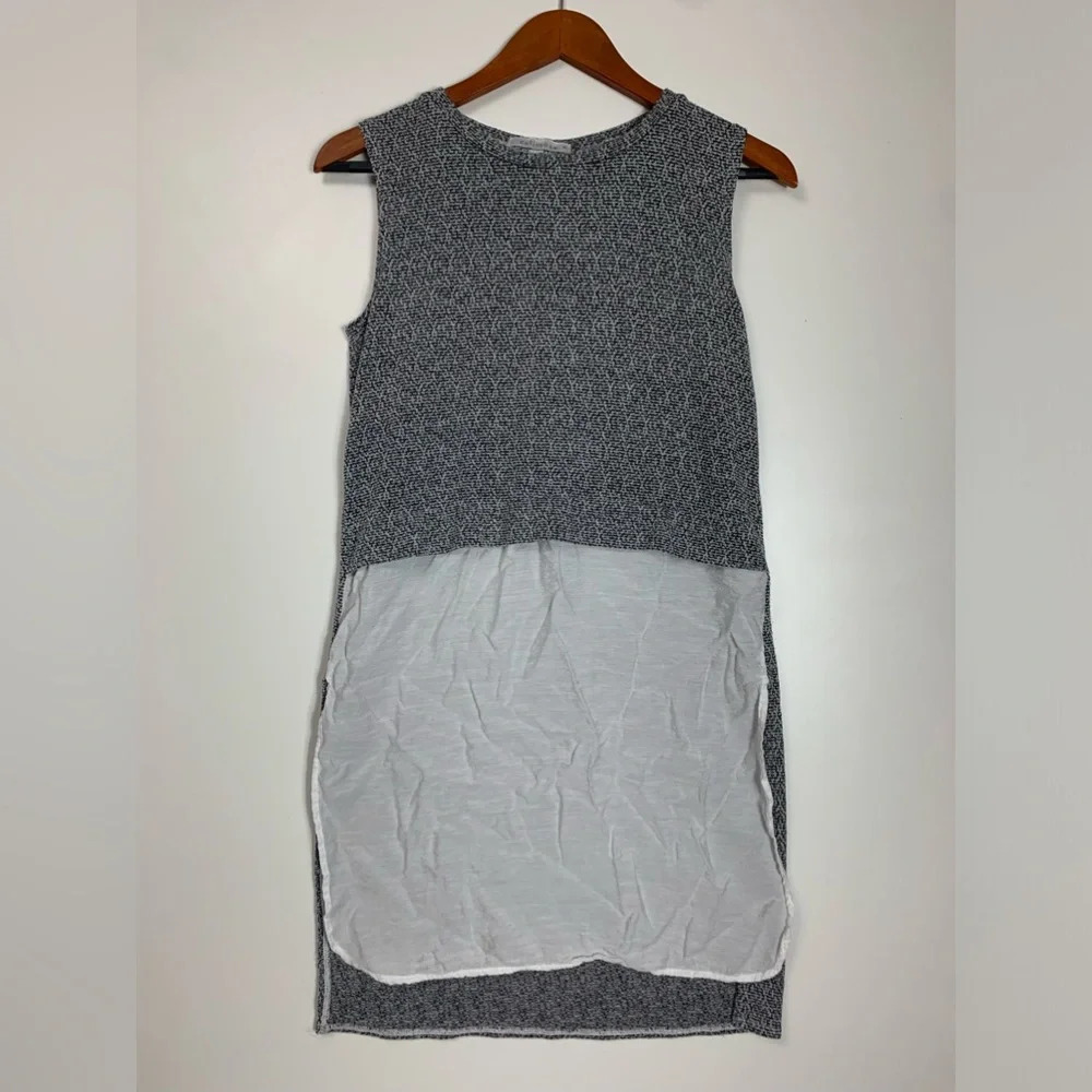 Cut Loose Women Tunic Small Academia Layering Lagenlook Neutral Casual Slits USA